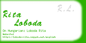 rita loboda business card